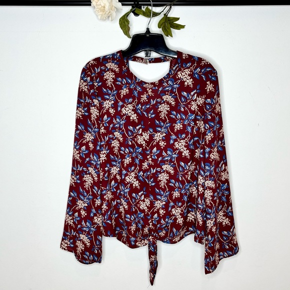 Madewell Bell Sleeve Front-Tie Top - Picture 6 of 14